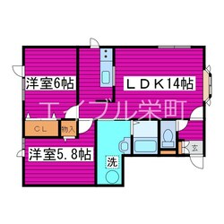 百合が原駅 徒歩9分 2階の物件間取画像